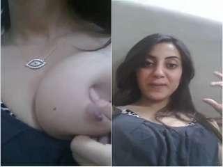 Horny Paki Girl Sucking Her Boobs