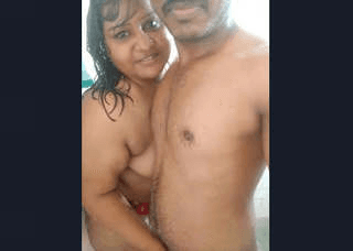 Desi Couple Bathing Together